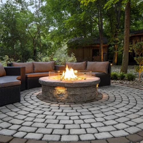 Pavers and custom firepits